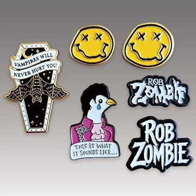 Metal band enamel pin te chu a awm a.
